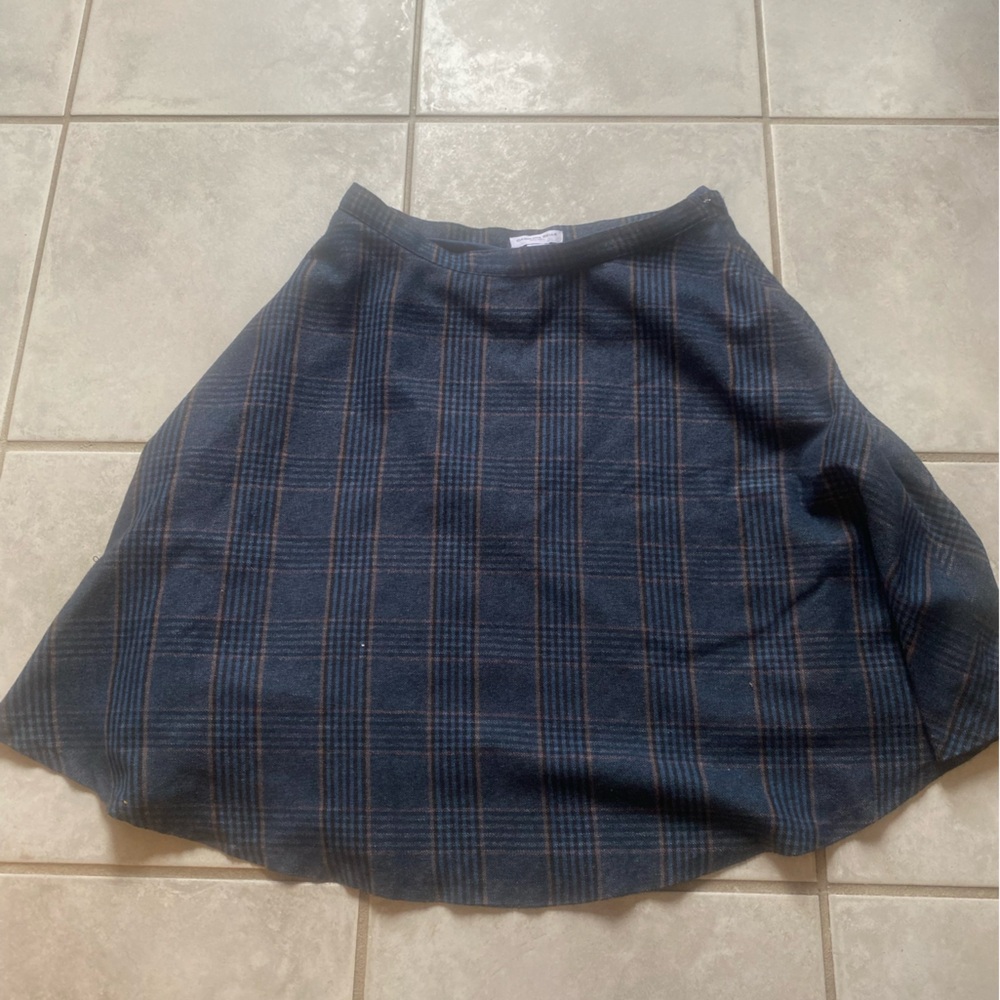 Blue Plaid Skirt